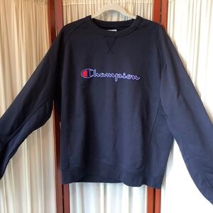 Champion Sweatshirt Mens XXL Navy Cotton Blend Pullover Crewneck